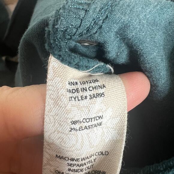 SOFT SURROUNDINGS Women's PLUS 18 Petite Velvet Pant Jean Teal Green Boot Flare - Picture 9 of 11